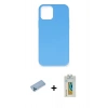 MARSİLYAN™- iPhone 12 Pro Max Kılıf Ahenk Serisi - Siyah Polymer Nano Ekran Koruyucu + Shine Kamera Lens Koruma Cam - MI