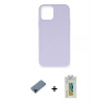 MARSİLYAN™- iPhone 12 Pro Max Kılıf Ahenk Serisi - Siyah Polymer Nano Ekran Koruyucu + Shine Kamera Lens Koruma Cam - SH