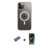 MARSİLYAN™- iPhone 12 Pro Max Kılıf Ahenk Yansıma Prime - Şeffaf 360 Full Body Arka Koruyucu + Shine Kamera Lens Koruma Cam - GD