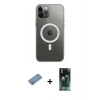 MARSİLYAN™- iPhone 12 Pro Max Kılıf Ahenk Yansıma Prime - Şeffaf 360 Full Body Arka Koruyucu + Shine Kamera Lens Koruma Cam - GS