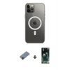 MARSİLYAN™- iPhone 12 Pro Max Kılıf Ahenk Yansıma Prime - Şeffaf 360 Full Body Arka Koruyucu + Metal Kamera Lens Koruma Cam - KI
