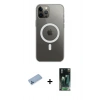 MARSİLYAN™- iPhone 12 Pro Max Kılıf Ahenk Yansıma Prime - Şeffaf 360 Full Body Arka Koruyucu + Shine Kamera Lens Koruma Cam - MI
