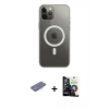 MARSİLYAN™- iPhone 12 Pro Max Kılıf Ahenk Yansıma Prime - Şeffaf Temperli Cam Ekran Koruyucu + Renkli Kamera Lens Koruma Cam - PE