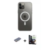 MARSİLYAN™- iPhone 12 Pro Max Kılıf Ahenk Yansıma Prime - Şeffaf Temperli Cam Ekran Koruyucu + Renkli Kamera Lens Koruma Cam - SI