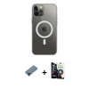 MARSİLYAN™- iPhone 12 Pro Max Kılıf Ahenk Yansıma Prime - Şeffaf Temperli Cam Ekran Koruyucu + Shine Kamera Lens Koruma Cam - SH
