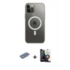 MARSİLYAN™- iPhone 12 Pro Max Kılıf Ahenk Yansıma Prime - Şeffaf Temperli Cam Ekran Koruyucu + Renkli Kamera Lens Koruma Cam - YL