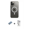 MARSİLYAN™- iPhone 12 Pro Max Kılıf Ahenk Yansıma Prime - Şeffaf Uv Polymer Nano Ekran Koruyucu + Shine Kamera Lens Koruma Cam - GS