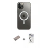 MARSİLYAN™- iPhone 12 Pro Max Kılıf Ahenk Yansıma Prime - Şeffaf Uv Polymer Nano Ekran Koruyucu + Shine Kamera Lens Koruma Cam - SABE