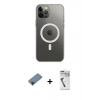 MARSİLYAN™- iPhone 12 Pro Max Kılıf Ahenk Yansıma Prime - Şeffaf Uv Polymer Nano Ekran Koruyucu + Shine Kamera Lens Koruma Cam - SH