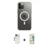 MARSİLYAN™- iPhone 12 Pro Max Kılıf Ahenk Yansıma Prime - Siyah 20D Premium Cam Ekran Koruyucu + Shine Kamera Lens - LT