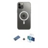 MARSİLYAN™- iPhone 12 Pro Max Kılıf Ahenk Yansıma Prime - Siyah 3D Antistatik Seramik Nano Ekran Koruyucu + Shine Kamera Lens Koruma Cam - GD