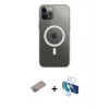 MARSİLYAN™- iPhone 12 Pro Max Kılıf Ahenk Yansıma Prime - Siyah 3D Antistatik Seramik Nano Ekran Koruyucu + Shine Kamera Lens Koruma Cam - SABE
