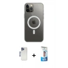 MARSİLYAN™- iPhone 12 Pro Max Kılıf Ahenk Yansıma Prime - Siyah 5D Eko Cam Ekran Koruyucu + Shine Kamera Lens - LT