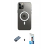 MARSİLYAN™- iPhone 12 Pro Max Kılıf Ahenk Yansıma Prime - Siyah 5D Eko Cam Ekran Koruyucu + Shine Kamera Lens Koruma Cam - SH