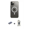 MARSİLYAN™- iPhone 12 Pro Max Kılıf Ahenk Yansıma Prime - Siyah Bilvis Hayalet Cam Ekran Koruyucu + Renkli Kamera Lens Koruma Cam - MI