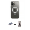 MARSİLYAN™- iPhone 12 Pro Max Kılıf Ahenk Yansıma Prime - Siyah Bilvis Hayalet Cam Ekran Koruyucu + Renkli Kamera Lens Koruma Cam - PE