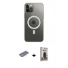 MARSİLYAN™- iPhone 12 Pro Max Kılıf Ahenk Yansıma Prime - Siyah Bilvis Hayalet Cam Ekran Koruyucu + Renkli Kamera Lens Koruma Cam - SI