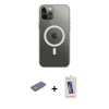 MARSİLYAN™- iPhone 12 Pro Max Kılıf Ahenk Yansıma Prime - Siyah Joko 5D Cam + Renkli Kamera Lens Koruma Cam - YL