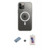 MARSİLYAN™- iPhone 12 Pro Max Kılıf Ahenk Yansıma Prime - Siyah Joko 5D Cam + Shine Kamera Lens Koruma Cam - GS
