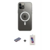 MARSİLYAN™- iPhone 12 Pro Max Kılıf Ahenk Yansıma Prime - Siyah Joko 5D Cam + Renkli Kamera Lens Koruma Cam - TU