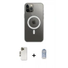 MARSİLYAN™- iPhone 12 Pro Max Kılıf Ahenk Yansıma Prime - Siyah Joko Magic 5D Cam + Shine Kamera Lens - GD