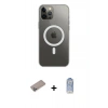 MARSİLYAN™- iPhone 12 Pro Max Kılıf Ahenk Yansıma Prime - Siyah Joko Magic 5D Cam + Shine Kamera Lens Koruma Cam - SABE