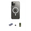 MARSİLYAN™- iPhone 12 Pro Max Kılıf Ahenk Yansıma Prime - Siyah Joko Magic 5D Hayalet Cam + Pembe Renkli Kamera Lens Koruma Cam
