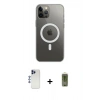 MARSİLYAN™- iPhone 12 Pro Max Kılıf Ahenk Yansıma Prime - Siyah Joko Magic 5D Hayalet Cam + Shine Kamera Lens - LT
