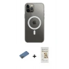 MARSİLYAN™- iPhone 12 Pro Max Kılıf Ahenk Yansıma Prime - Siyah Mat Seramik Nano Ekran Koruyucu + Shine Kamera Lens Koruma Cam - GD