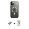 MARSİLYAN™- iPhone 12 Pro Max Kılıf Ahenk Yansıma Prime - Siyah Mat Seramik Nano Ekran Koruyucu + Shine Kamera Lens Koruma Cam - PE