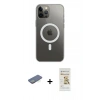 MARSİLYAN™- iPhone 12 Pro Max Kılıf Ahenk Yansıma Prime - Siyah Mat Seramik Nano Ekran Koruyucu + Yeşil Renkli Kamera Lens Koruma Cam