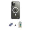 MARSİLYAN™- iPhone 12 Pro Max Kılıf Ahenk Yansıma Prime - Siyah Polymer Nano Ekran Koruyucu + Metal Kamera Lens Koruma Cam - GD