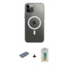 MARSİLYAN™- iPhone 12 Pro Max Kılıf Ahenk Yansıma Prime - Siyah Polymer Nano Ekran Koruyucu + Renkli Kamera Lens Koruma Cam - YL