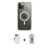 MARSİLYAN™- iPhone 12 Pro Max Kılıf Ahenk Yansıma Prime - Siyah Polymer Nano Ekran Koruyucu + Shine Kamera Lens - GD