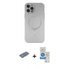 MARSİLYAN™- iPhone 12 Pro Max Kılıf Akış Minimal Özel Seri - Şeffaf Royal Nano Ekran Koruyucu + Renkli Kamera Lens Koruma Cam - YL