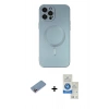 MARSİLYAN™- iPhone 12 Pro Max Kılıf Akış Minimal Özel Seri - Şeffaf Royal Nano Ekran Koruyucu + Shine Kamera Lens Koruma Cam - PE