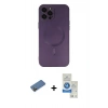 MARSİLYAN™- iPhone 12 Pro Max Kılıf Akış Minimal Özel Seri - Şeffaf Royal Nano Ekran Koruyucu + Shine Kamera Lens Koruma Cam - GD