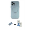 MARSİLYAN™- iPhone 12 Pro Max Kılıf Akış Minimal Özel Seri - Şeffaf Royal Nano Ekran Koruyucu + Shine Kamera Lens Koruma Cam - GS
