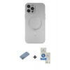 MARSİLYAN™- iPhone 12 Pro Max Kılıf Akış Minimal Özel Seri - Şeffaf Royal Nano Ekran Koruyucu + Shine Kamera Lens Koruma Cam - GS