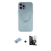 MARSİLYAN™- iPhone 12 Pro Max Kılıf Akış Minimal Özel Seri - Şeffaf Temperli Cam Ekran Koruyucu + Shine Kamera Lens Koruma Cam - MI