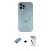 MARSİLYAN™- iPhone 12 Pro Max Kılıf Akış Minimal Özel Seri - Şeffaf Uv Polymer Nano Ekran Koruyucu + Shine Kamera Lens Koruma Cam - GI