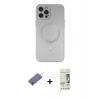 MARSİLYAN™- iPhone 12 Pro Max Kılıf Akış Minimal Özel Seri - Siyah 20D Premium Cam Ekran Koruyucu + Metal Kamera Lens Koruma Cam - GD