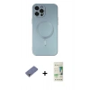 MARSİLYAN™- iPhone 12 Pro Max Kılıf Akış Minimal Özel Seri - Siyah 20D Premium Cam Ekran Koruyucu + Metal Kamera Lens Koruma Cam - GD