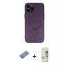 MARSİLYAN™- iPhone 12 Pro Max Kılıf Akış Minimal Özel Seri - Siyah 20D Premium Cam Ekran Koruyucu + Shine Kamera Lens Koruma Cam - GS