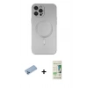MARSİLYAN™- iPhone 12 Pro Max Kılıf Akış Minimal Özel Seri - Siyah 20D Premium Cam Ekran Koruyucu + Shine Kamera Lens Koruma Cam - MI