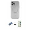MARSİLYAN™- iPhone 12 Pro Max Kılıf Akış Minimal Özel Seri - Siyah 20D Premium Cam Ekran Koruyucu + Shine Kamera Lens Koruma Cam - GD