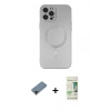 MARSİLYAN™- iPhone 12 Pro Max Kılıf Akış Minimal Özel Seri - Siyah 20D Premium Cam Ekran Koruyucu + Siyah Shine Kamera Lens Koruma Cam