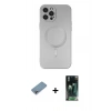 MARSİLYAN™- iPhone 12 Pro Max Kılıf Akış Minimal Özel Seri - Siyah 360 Mat Full Body Arka Koruyucu + Shine Kamera Lens Koruma Cam - GI