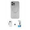 MARSİLYAN™- iPhone 12 Pro Max Kılıf Akış Minimal Özel Seri - Siyah 5D Eko Cam Ekran Koruyucu + Shine Kamera Lens - LT