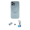 MARSİLYAN™- iPhone 12 Pro Max Kılıf Akış Minimal Özel Seri - Siyah 5D Eko Cam Ekran Koruyucu + Shine Kamera Lens Koruma Cam - MI